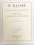 「H.KLOSE クローゼ サクソフォンのための練習曲 25の日課練習」